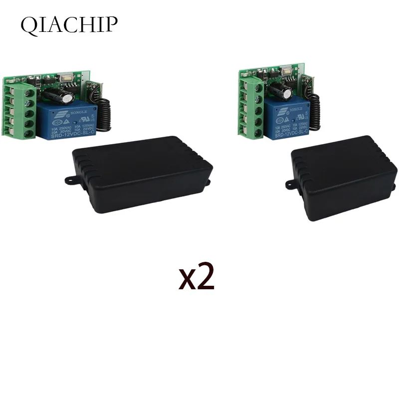 

QIACHIP 433MHz DC 12V 1CH RF Relay Module Universal Wireless Remote Control Switch Smart Home Controller Receiver For Gate Door