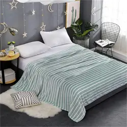 Домашний текстиль высокой плотности в полоску мягкий лист одеяло для зима 200x230 см Флисовое одеяло для путешествий для взрослых