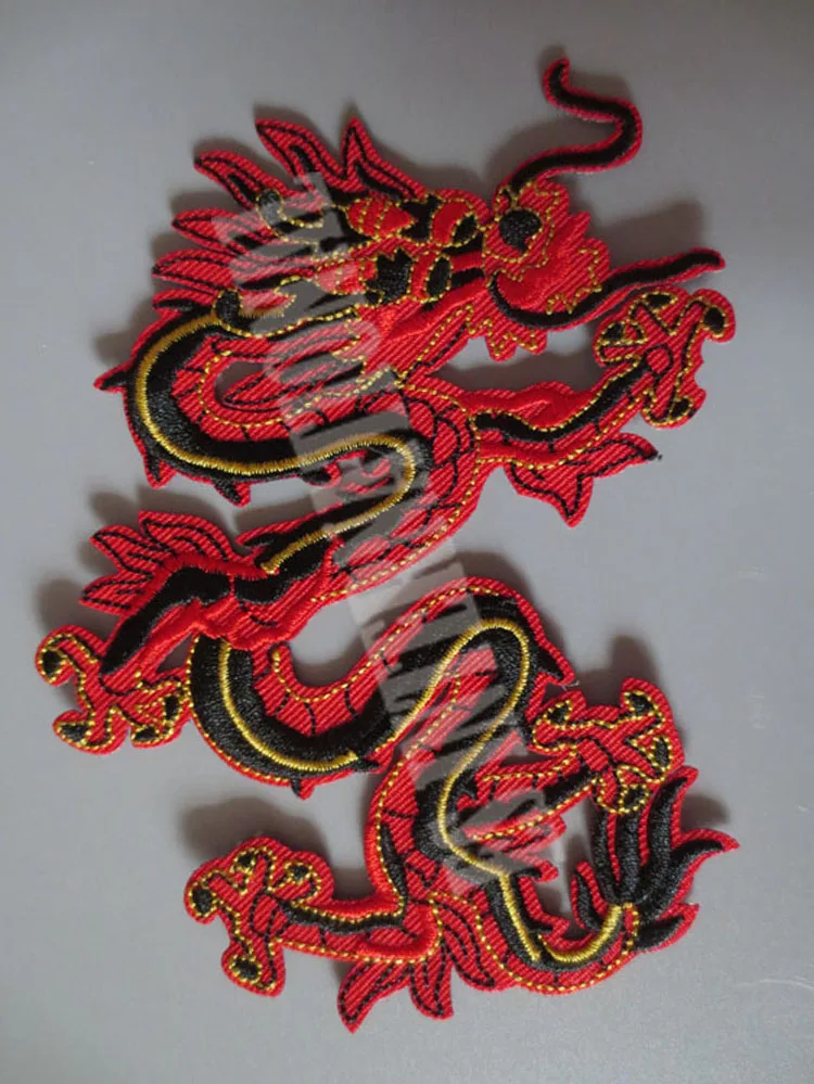 

chainese dragon ethnic style Embroidery Patches for Jacket back vest Motorcycle Club Biker 8.6cm *13cm