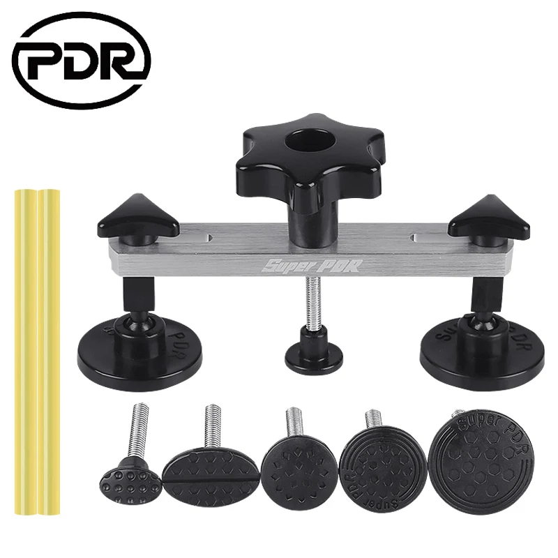 

PDR Tools Paintless Dent Repair Tool Kit Auto Body Motorcycle Dent Removal Tool for Remove 1-9cm Car Dent with 2 Glue Stickers