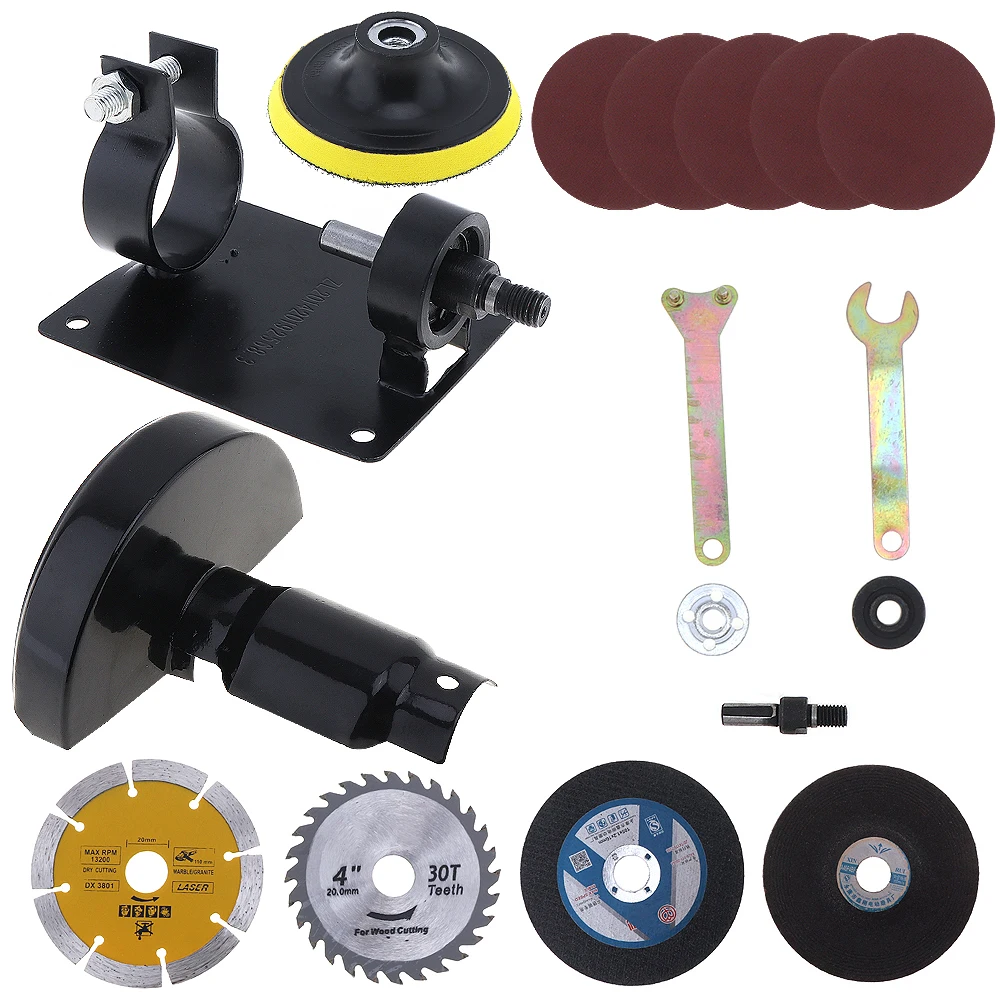 Comprar 17 unids set accesorios de conversión de asiento de corte de taladro eléctrico de 13mm con rueda de molienda y rebanada de Metal para moler