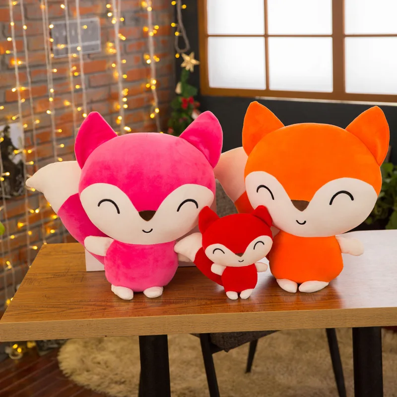 

New Gifts Cute Kawaii Stuffed Animal Fox Doll Toy Girl Pillow Kids Toys Couple Birthday Present