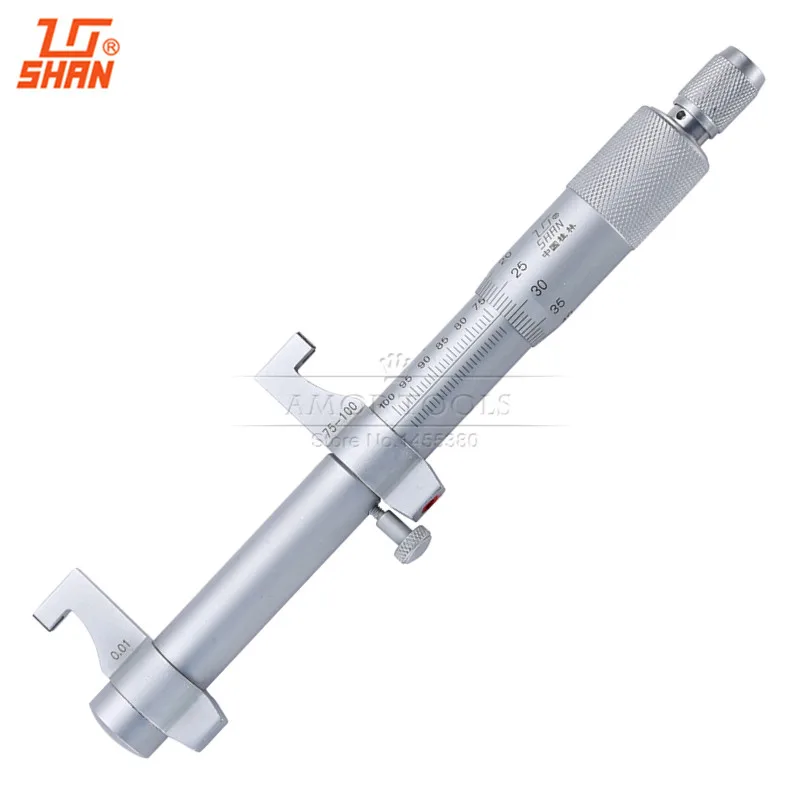 SHAN Inside Micrometers 75 100mm/0.01mm Ratchet Carbide Tipped Metric