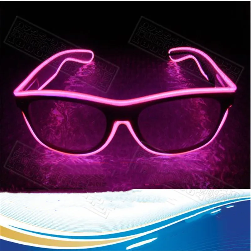 1 шт. мигающий EL провода светодиодный очки световой вечерние декоративный светильник ing классический подарок яркий светодиодный светильник со шнуровкой вечерние солнцезащитные очки для женщин
