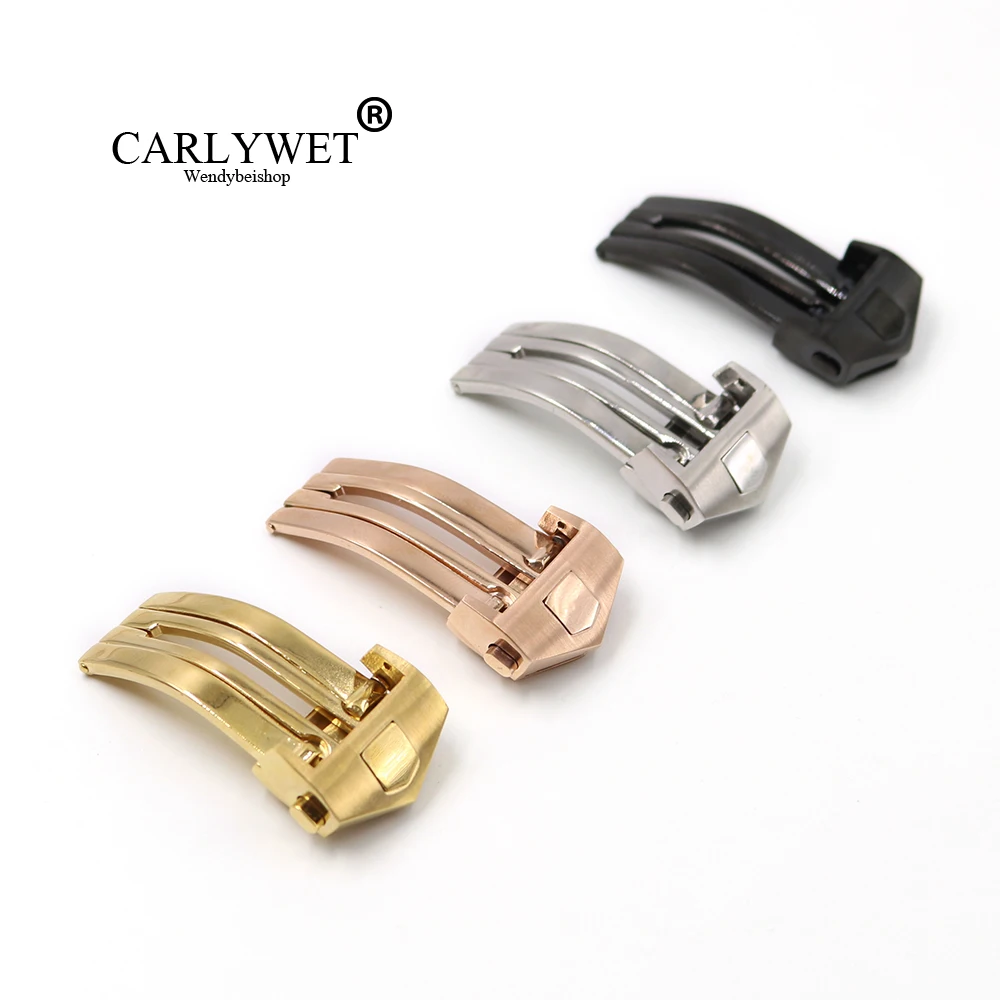 Застежка CARLYWET для ремешка часов из нержавеющей стали 18 мм серебристого цвета