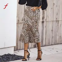 Винтажная юбка женская с высокой талией с леопардовым принтом Мода для девочек сексуальная высокая талия плиссированная юбка Harajuku Femininas Faldas Mujer