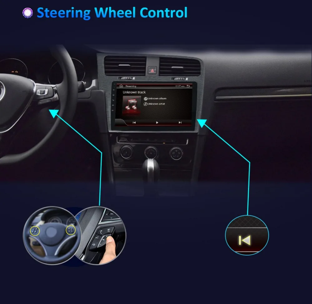 Bosion автомобильный радио мультимедиа без dvd 2din видео плеер навигация gps Android 4G для Volkswagen Golf 7 2013 управление рулем