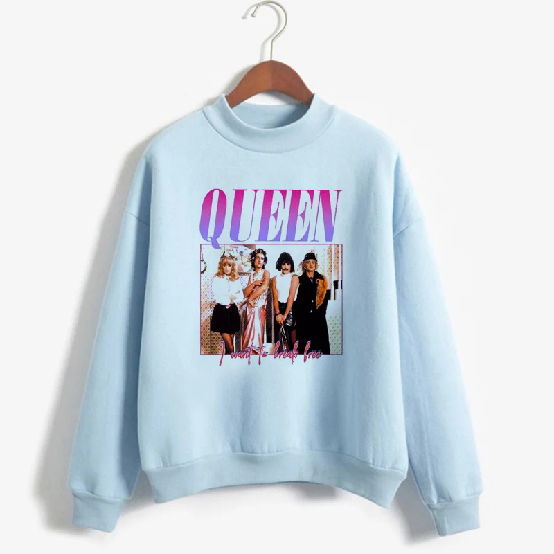 Фредди Меркури Queen Группа Толстовка Для женщин пуловер с длинными рукавами Толстовка в стиле хип-хоп Рок хипстерские толстовки уличная