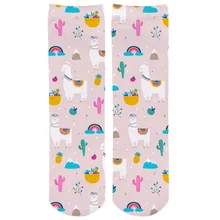 Носки с двойным принтом альпаки из мультфильма, новинка года, 38 см