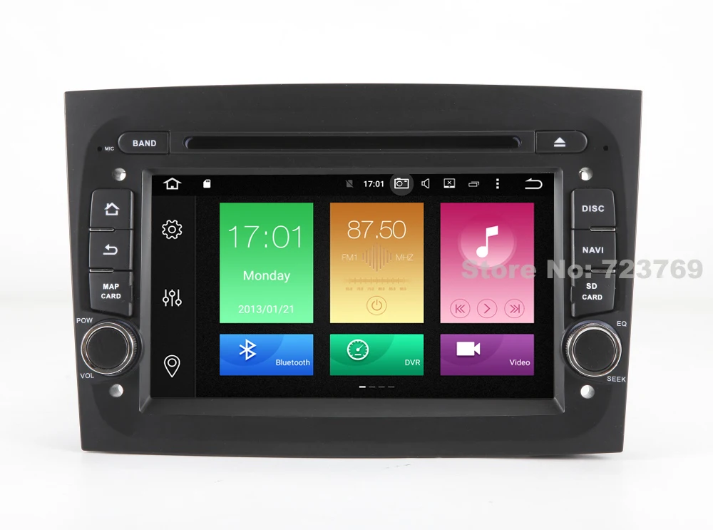 Clearance 4G RAM, 7 inch Android 9.0 Car DVD Player GPS Navigation System Media Radio Stereo For Fiat Doblo 2015 2016 TPMS DVR DAB+ OBD2 20
