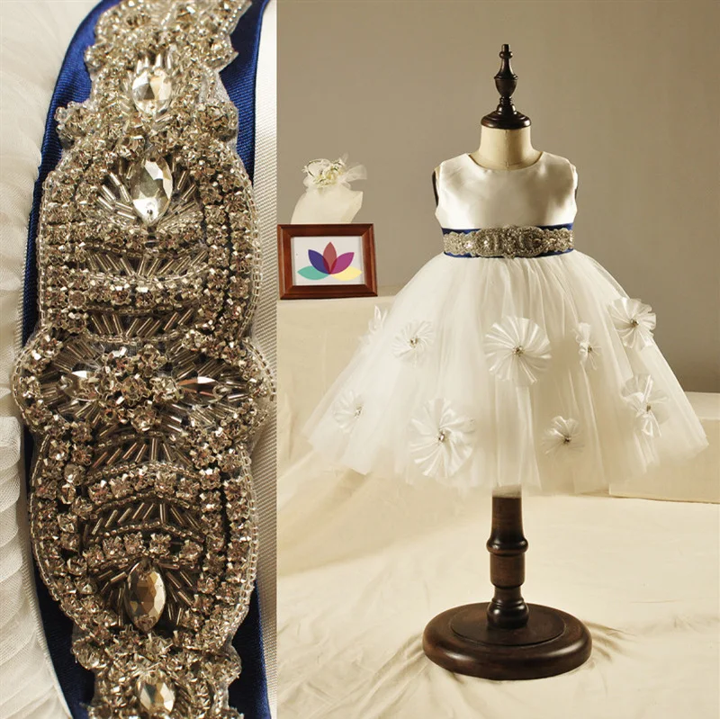

High quality Flower Girl Petals Dress Children Bridesmaid Toddler Elegant Dress Pageant Wedding Bridal Dress