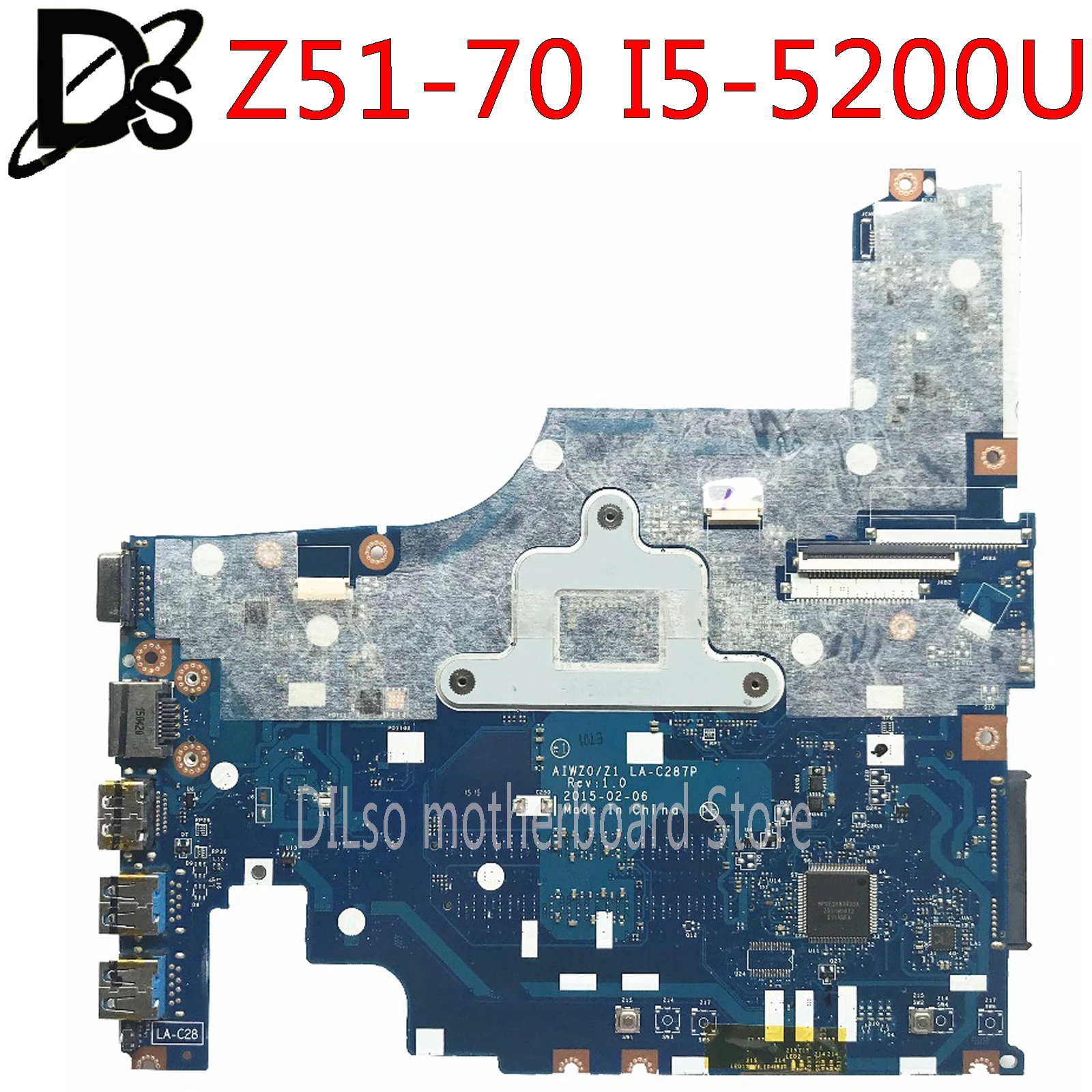 KEFU LA-C287P motherboard for Lenovo Z51-70 G51-70 G51-70M Laptop Motherboard I5-5200U AIWZ0/Z1 LA-C287P 5B20J23574 Test OK