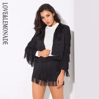

LOVE & LEMONADE Black Pendant Tassel Round Collar Decorative SETS LM0585