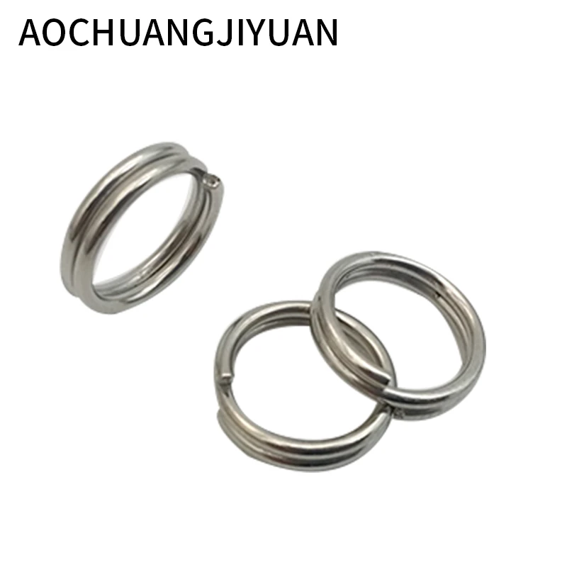 500PCS Heavy Duty Stainless Steel Fishing Split Rings Lure Solid Ring Loop For Blank Crank Bait Connectors Tackle Tool Kit