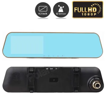 

Full HD 1080P Car DVR 4.3 inch Rearview Mirror video Recorder 170 degree G-Sensor motion detection Dash Cam digital zoom
