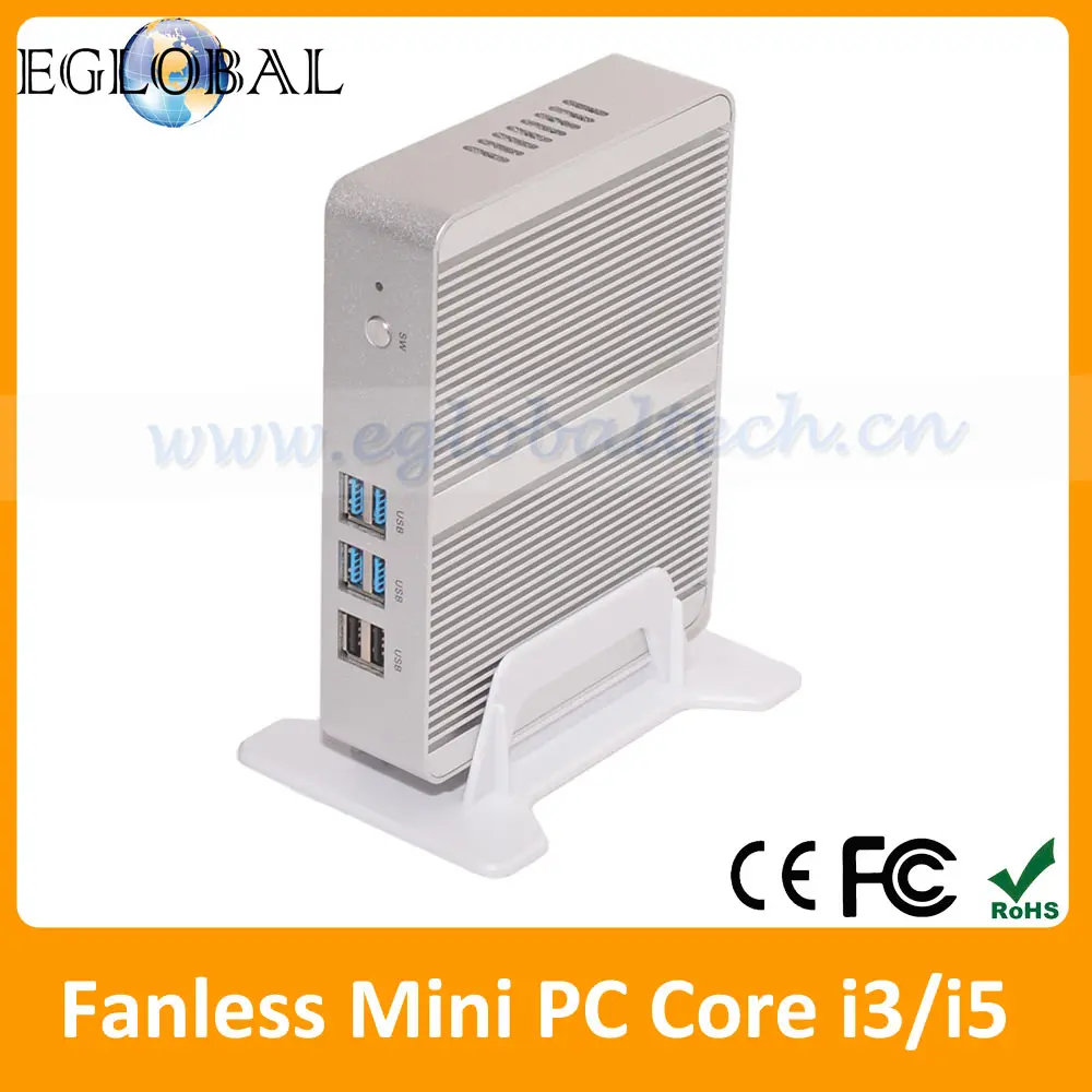 CE FCC ROHS Fanless Mini PC Computer Desktop Intel Nuc Core i5 Cheapest Thin Client PC Station Windows 10 VGA HDMI Kodi HTPC