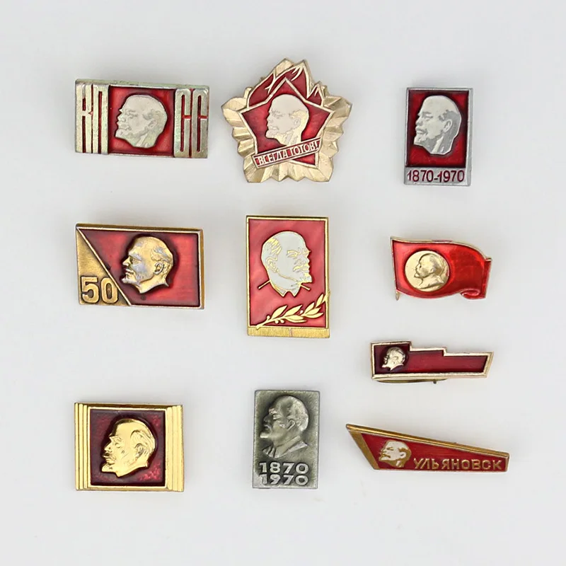 

Infrequent Soviet Union Lenin Badges Original Emblem Lapel Pin Red Revolutionary Communist Party Collection Medal Gift 9 Styles