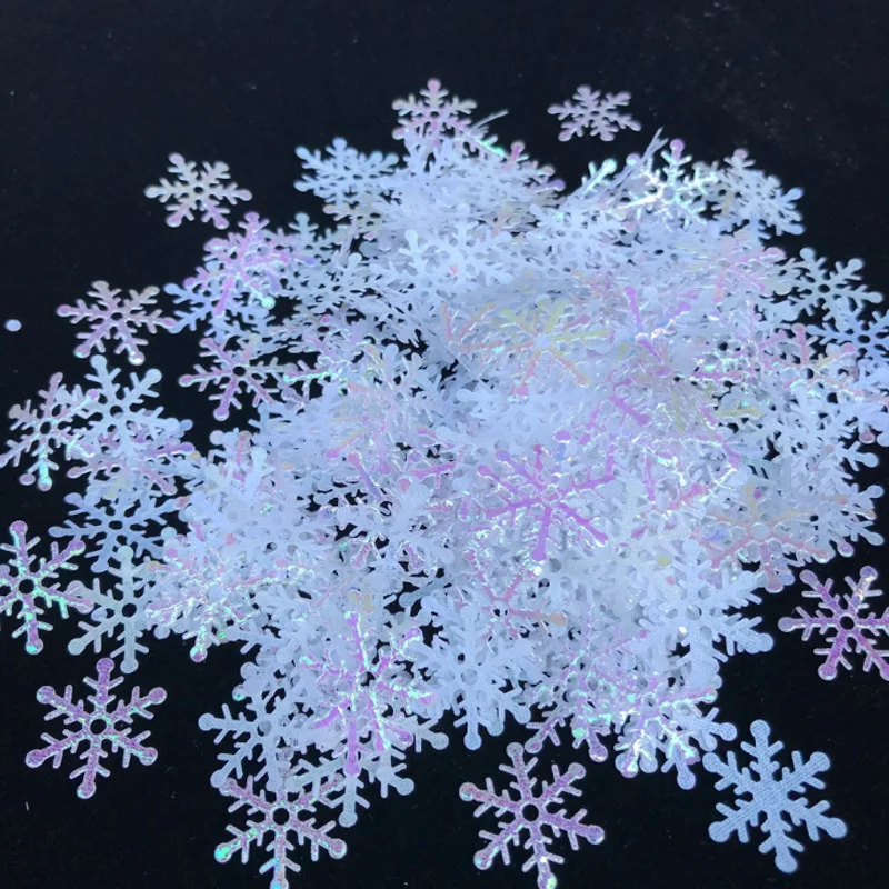 300 шт., креативная искусственная Снежинка, Классическая блестящая Снежинка, рождественская елка, украшения для праздника, вечеринки, дома, своими руками