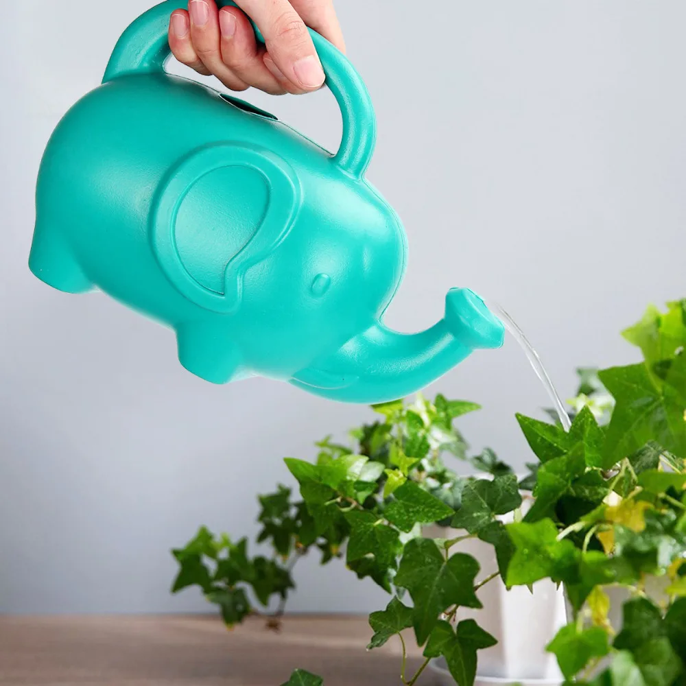 

Garden Plastic Elephant Watering Can 2 quart 1/2 Gallon Home Patio Lawn Gardening Tool Plant Outdoor Irrigation Watering Pot Jug