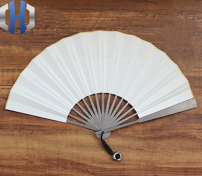 

10-inch Titanium Alloy Folding Fan EDC Tactical Self-defense Defense Fan Taiji Martial Arts Fan