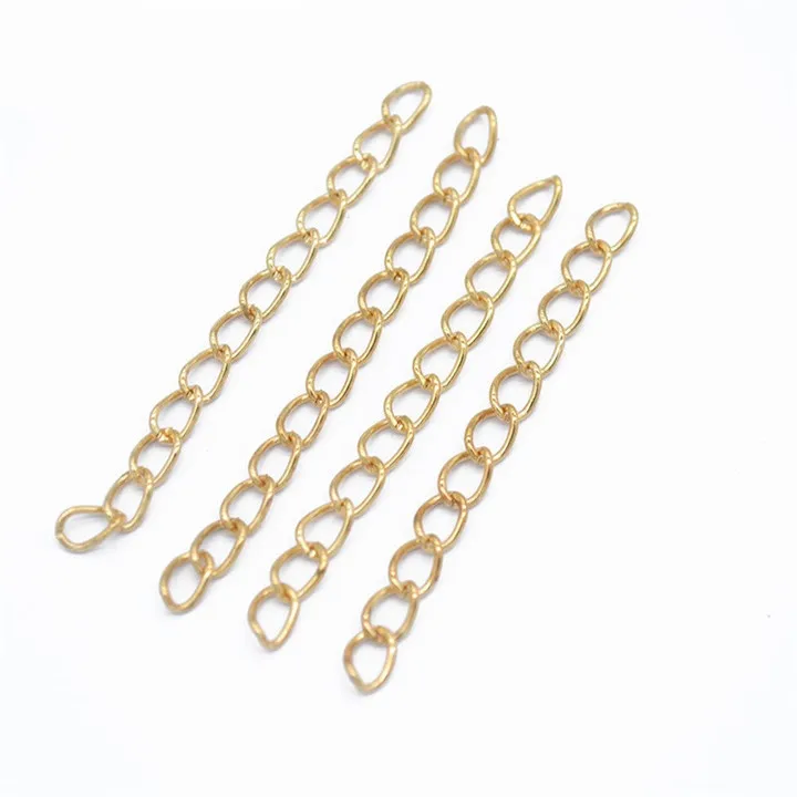 6 100pcslot Tail Chains For Diy Jewelry 5cm Necklaces Extension Chain Silver  Jewelry Fndings Chain For Bracelet Diy Accessories 30