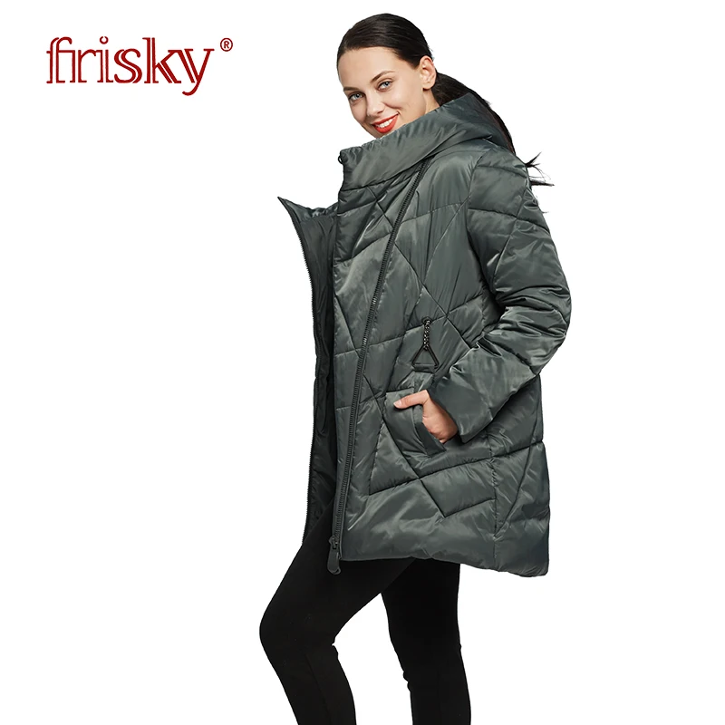 2018 Frisky новинки пуховик женский зимний плюс размера куртка женская зимняя с