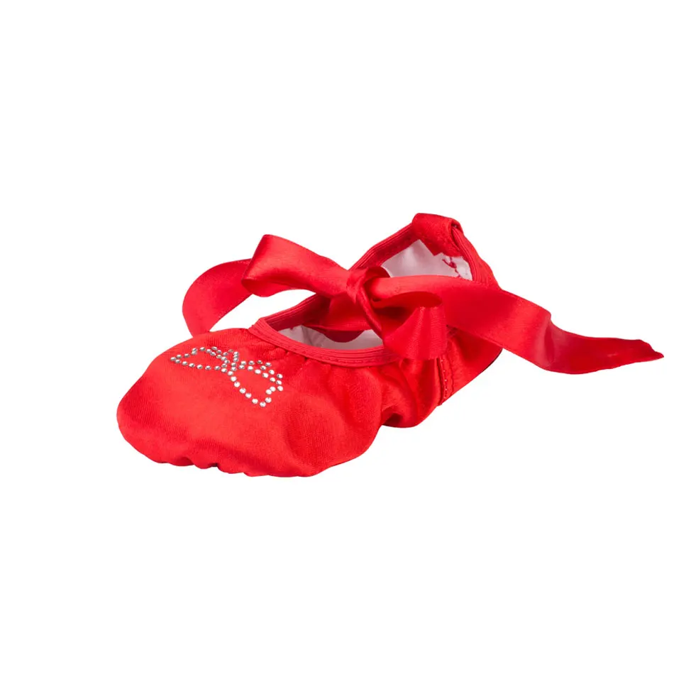 MSMAX B139 Dance Shoes Silk Lacing Embroider Ballet Shoes Kids Dance Sneakers Children Ballet