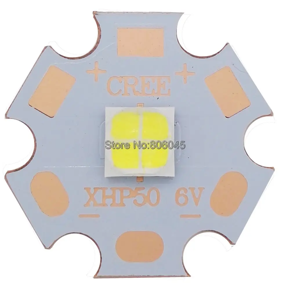 Светодиодный излучатель Cree XHP50 6 в 6500 К холодный белый 4500 к нейтральный 3000 теплый +
