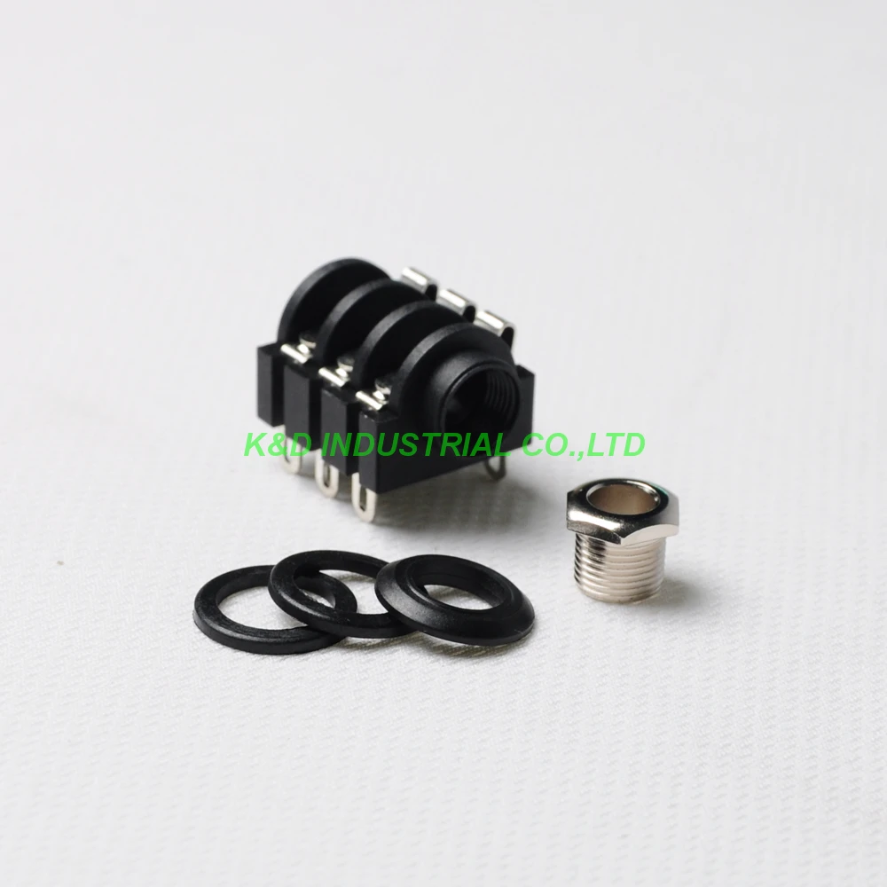 10pcs 1 4 Cliff Phone Jack 6 35 6pin Headphone Audio Tube Amp Guitar Stereo