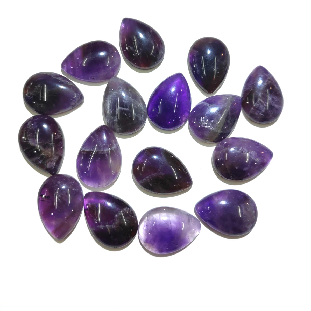 

10 PCS Rose quartz Natural Stones Cabochon 12x16mm 13x18mm 15x20mm 18x25mm Water Drop Shape No Hole for Making Jewelry DIY