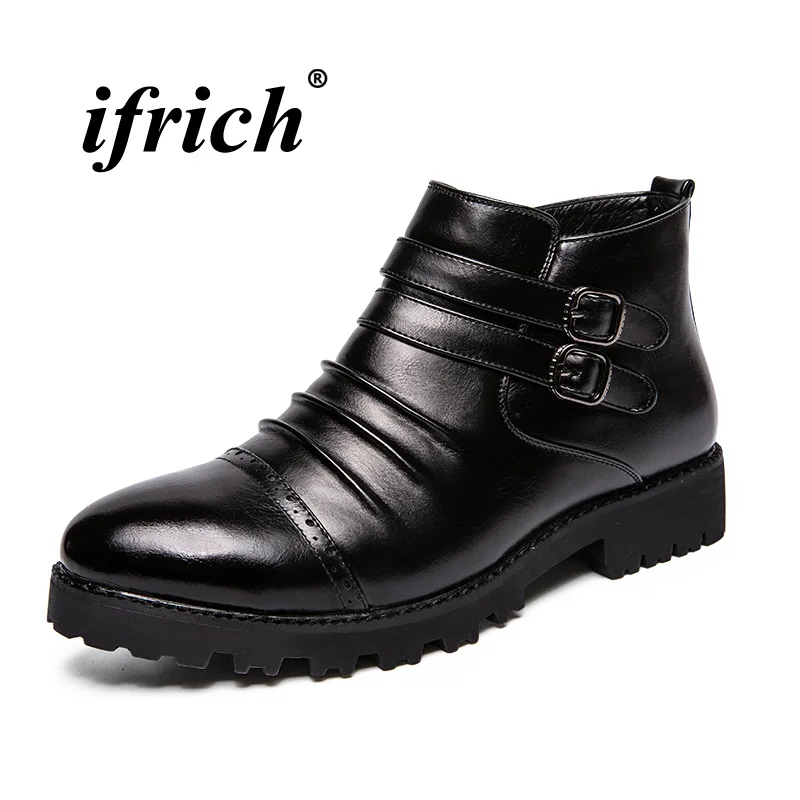 Negócios Preto Outono Casuais Sapatos Black Marca Festa De Com Confortáveis Masculino Sola Borracha Dos Homens Moda Botas Zíper Primavera Da gxAwnqFOO