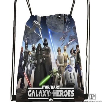 

Custom Star War Marvel Drawstring Backpack Bag Cute Daypack Kids Satchel (Black Back) 31x40cm#180531-02-54
