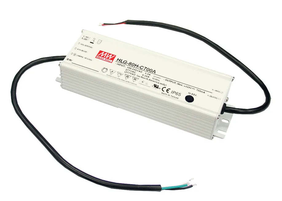 MEAN WELL original HLG-80H-30D 30V 2.7A meanwell HLG-80H 30V 81W Single Output LED Driver Power Supply D type