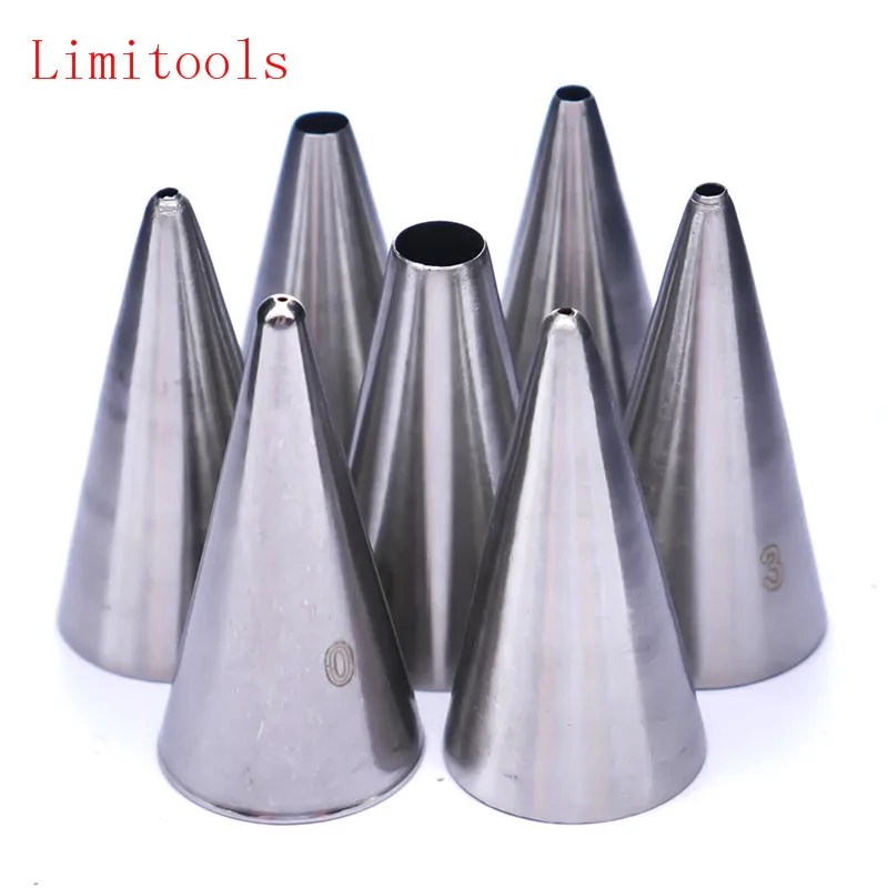 

7PCS Confectionery DIY Stainless Steel Icing Piping Nozzles Pastry Tips Fondant Cup Cake Baking Cake decorator Tools