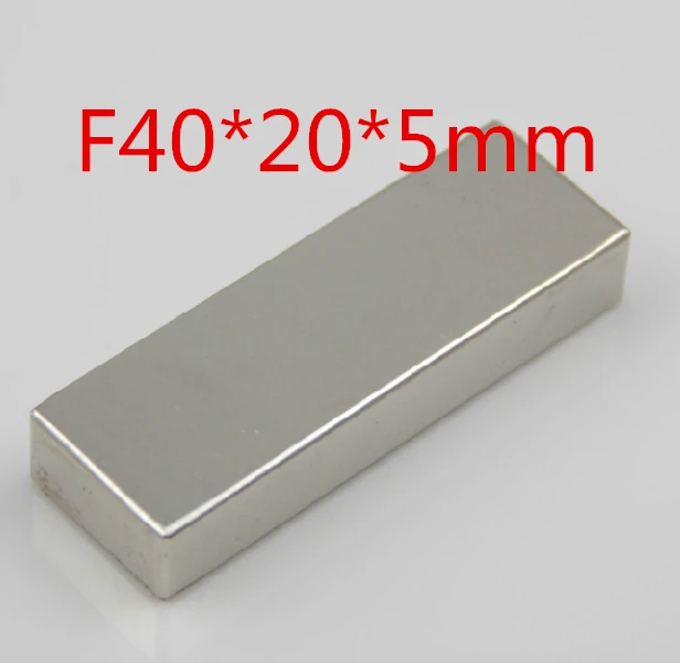 

5pcs/lot WholeSale Craft Model Powerful Strong Rare Earth NdFeB Block Rectangle Magnet Neodymium N35 Magnets F40 x 20 x 5 mm