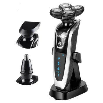 

5D Washable Electric Men Shaver Razor Bald Shave Beard Trimmer Clipper Skull Haircut Head Shaven Bareheaded Cutter Men's Razor