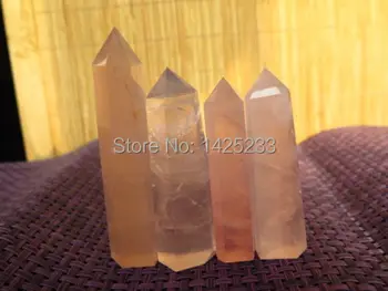 

4pcs high quality natural rose quartz crystal point healing Gem Level 8-12cm