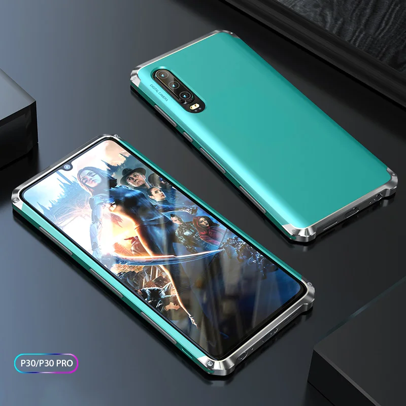 For Huawei P30 Pro Case Hard TPU Luxury Armor Shockproof Metal Frame Hybrid Phone Cover for huawei P30Pro Cases Full Protective