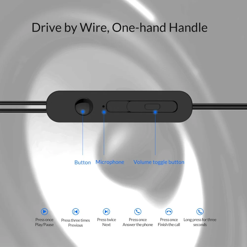 ORICO в ухо проводные наушники спортивные стерео шумоизоляция Hifi Спорт Auriculares с микрофоном для samsung Xiaomi