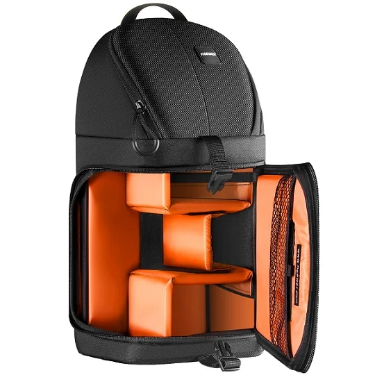 Neewer профессиональная сумка-слинг для хранения камеры, прочный водонепроницаемый и устойчивый к разрыву черный рюкзак для переноски, чехол для DSLR камеры - Цвет: Orange