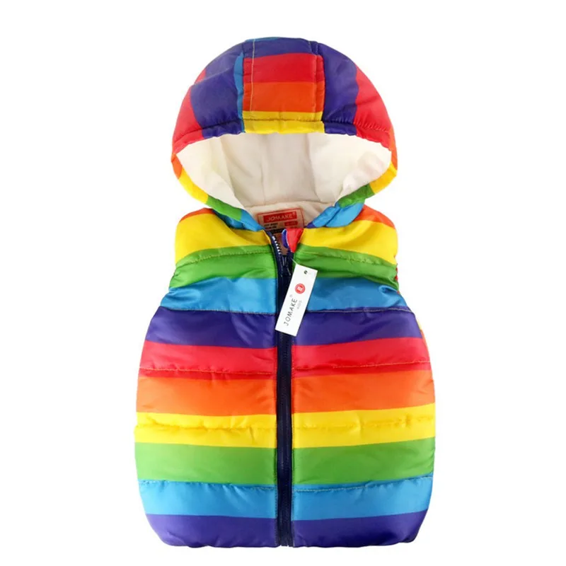 COOTELILI/яркие детские жилеты для мальчиков; детская теплая флисовая куртка с капюшоном; Одежда для маленьких девочек; верхняя одежда; пальто; куртки с капюшоном - Цвет: Многоцветный