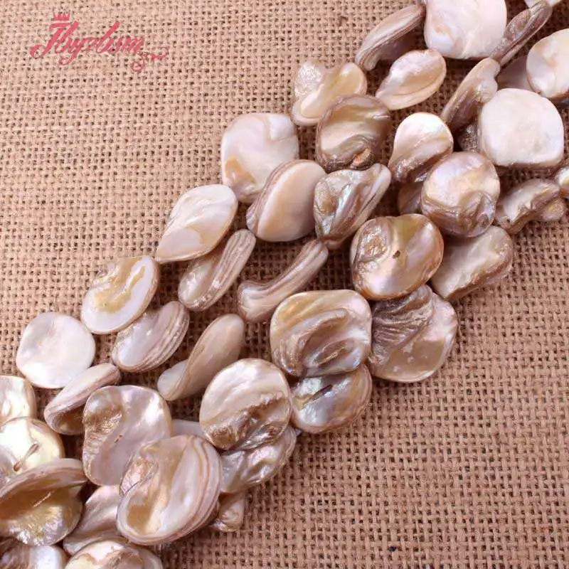

9-13-13x18mm Freeform Irregular White Shell MOP Natural Stone Beads For DIY Necklace Bracelat Jewelry Making 14" Free Shipping