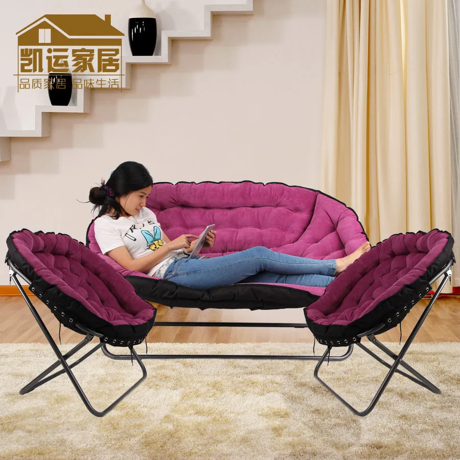 three piece sofa chair folding chair leisure chair bedroom