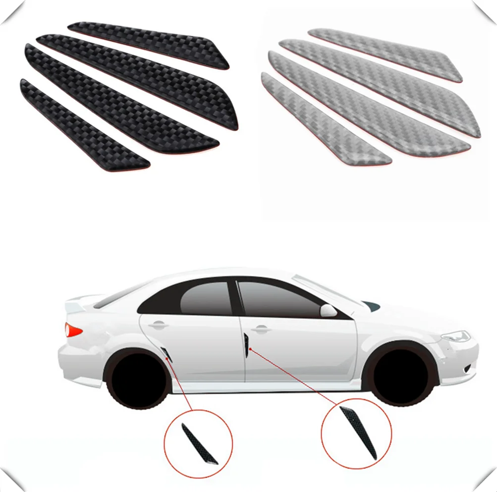 

4 pcs car shape carbon fiber bumper door edge anti-collision strip for Renault Initiale Fluence Alpine Wind R-Space