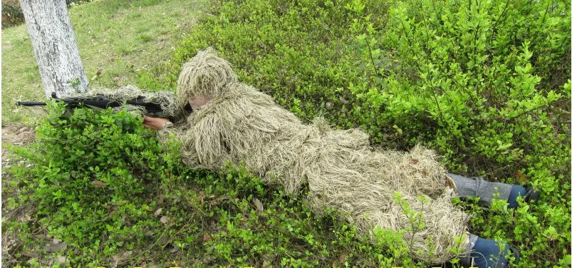 Снайпер джунгли боевой Ghillie Одежда Дети Открытый Кемпинг Охота обучение CS стрельба стелс тактические ghillie Костюмы - Цвет: Desert