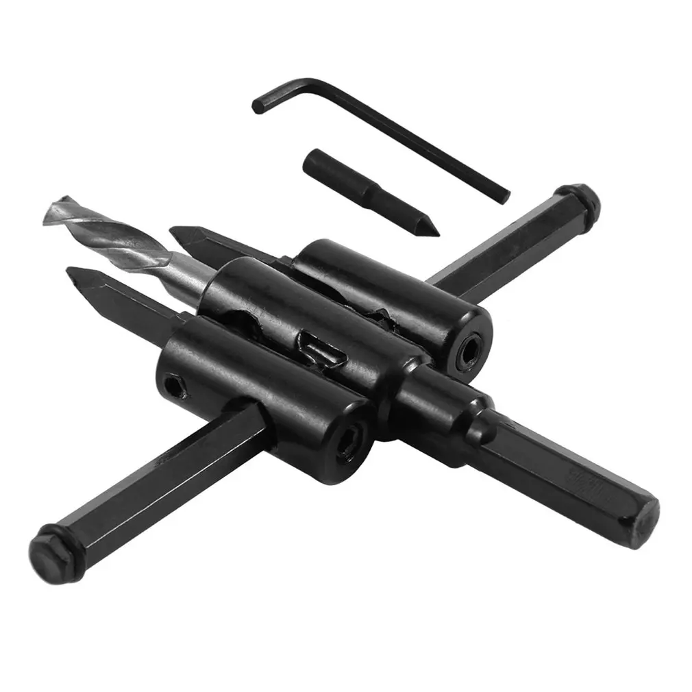 

Metal Alloy Steel Wood Circle Hole Saw Drill Bit Cutter Kit Adjustable HYD88