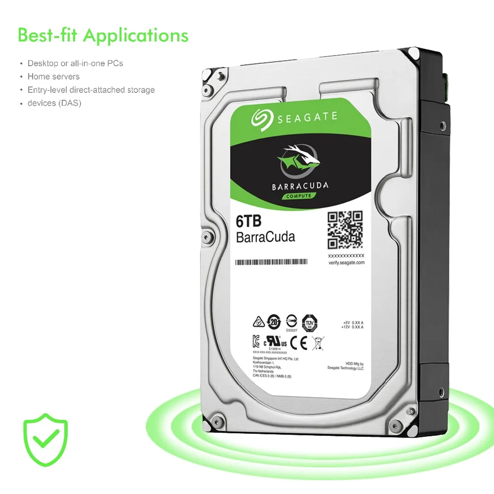  Seagate ST6000DM003 disco duro interno de escritorio de 6 TB 5400 RPM SATA 6 Gb/s 256 MB caché de 3