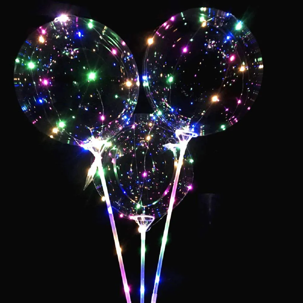 30 см x 2 шт. светящиеся шары прозрачные гелиевые шары День рождения Декорации на свадьбу, вечеринку светодиодный шар-пузырь Рождественский подарок 1N11