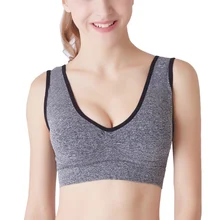 Женский бесшовный тонкий бюстгальтер жилет фитнес Йога Стрейч Бюстгальтер женский Мягкий Спортивный бюстгальтер большой размер 2XL 3XL GMT601