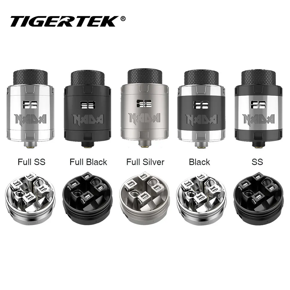 

New Original Tigertek NADA RDA Tank 25mm Atomizer Rebuildable Drip Atomizer Side and Bottom Airflow Vape Tank RDA Vs Drop RDA
